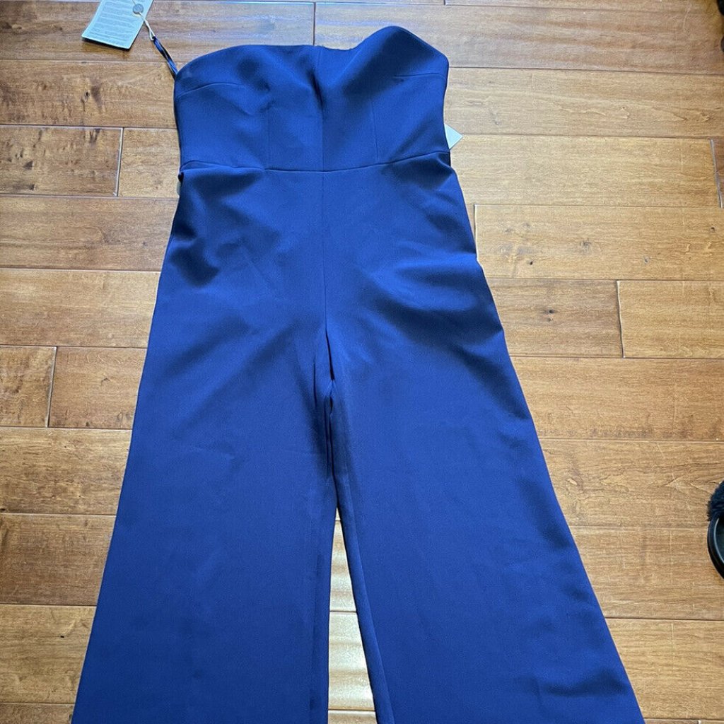 Safiyaa Blue Strapless Jumpsuit Nwt 12 (Us) (Label:44 (Fr)) — image 4 of 5